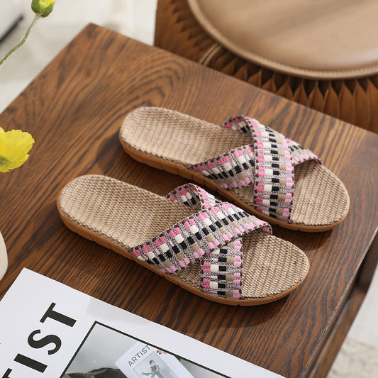 Couple Non-slip Cotton Linen Eva Soft Bottom Fashion Japan And South Korea Sandals