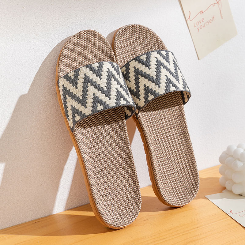 Couple Non-slip Cotton Linen Eva Soft Bottom Fashion Japan And South Korea Sandals