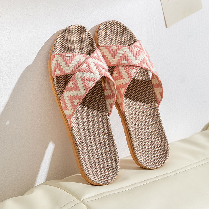 Couple Non-slip Cotton Linen Eva Soft Bottom Fashion Japan And South Korea Sandals