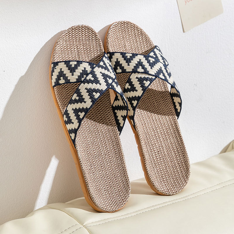 Couple Non-slip Cotton Linen Eva Soft Bottom Fashion Japan And South Korea Sandals